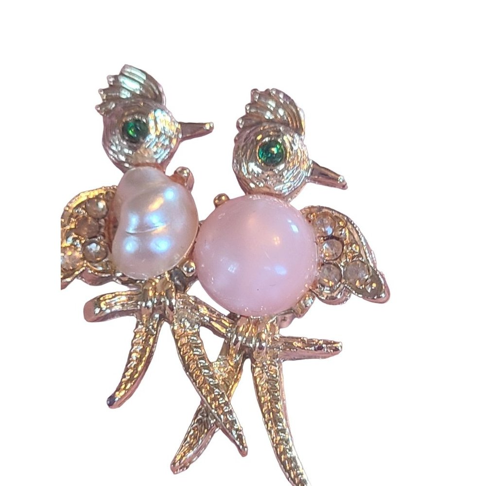 2 JELLY BELLY TYPE BIRDS BROOCH